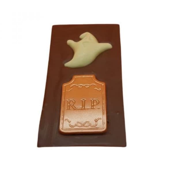 Chocolate Bar with Ghost and Headstone