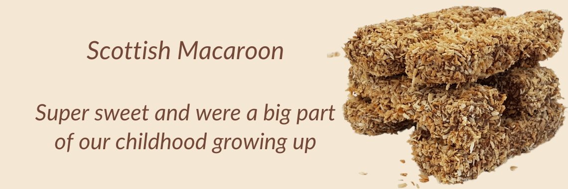 Scottish Macaroon Bars: Traditional handmade coconut treats.